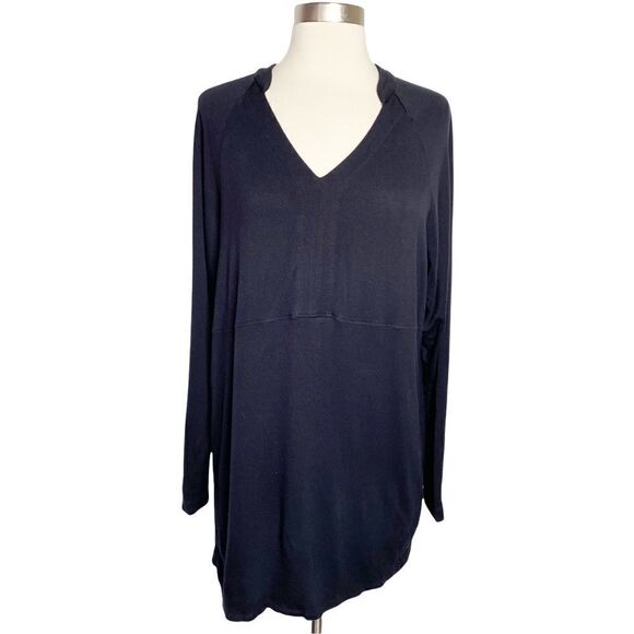 Cabi Womens Gala Sweatshirt Size Small Black Long Sleeve V-Neck - Picture 1 of 8